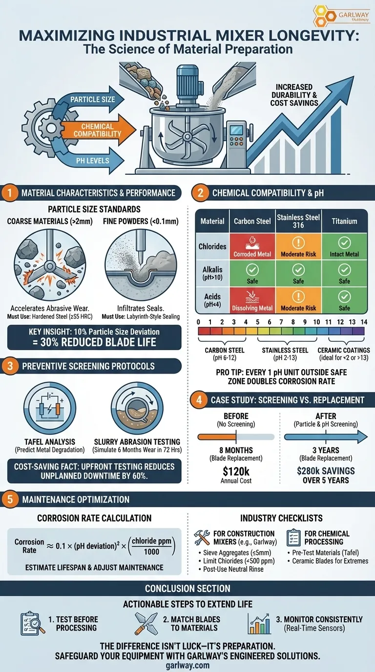 كيف يحدد تحضير المواد طول عمر الخلاطات الصناعية: دليل علمي دليل مرئي