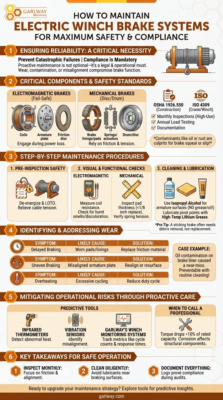 كيفية صيانة أنظمة مكابح الرافعات الكهربائية لتحقيق أقصى درجات السلامة والامتثال دليل مرئي