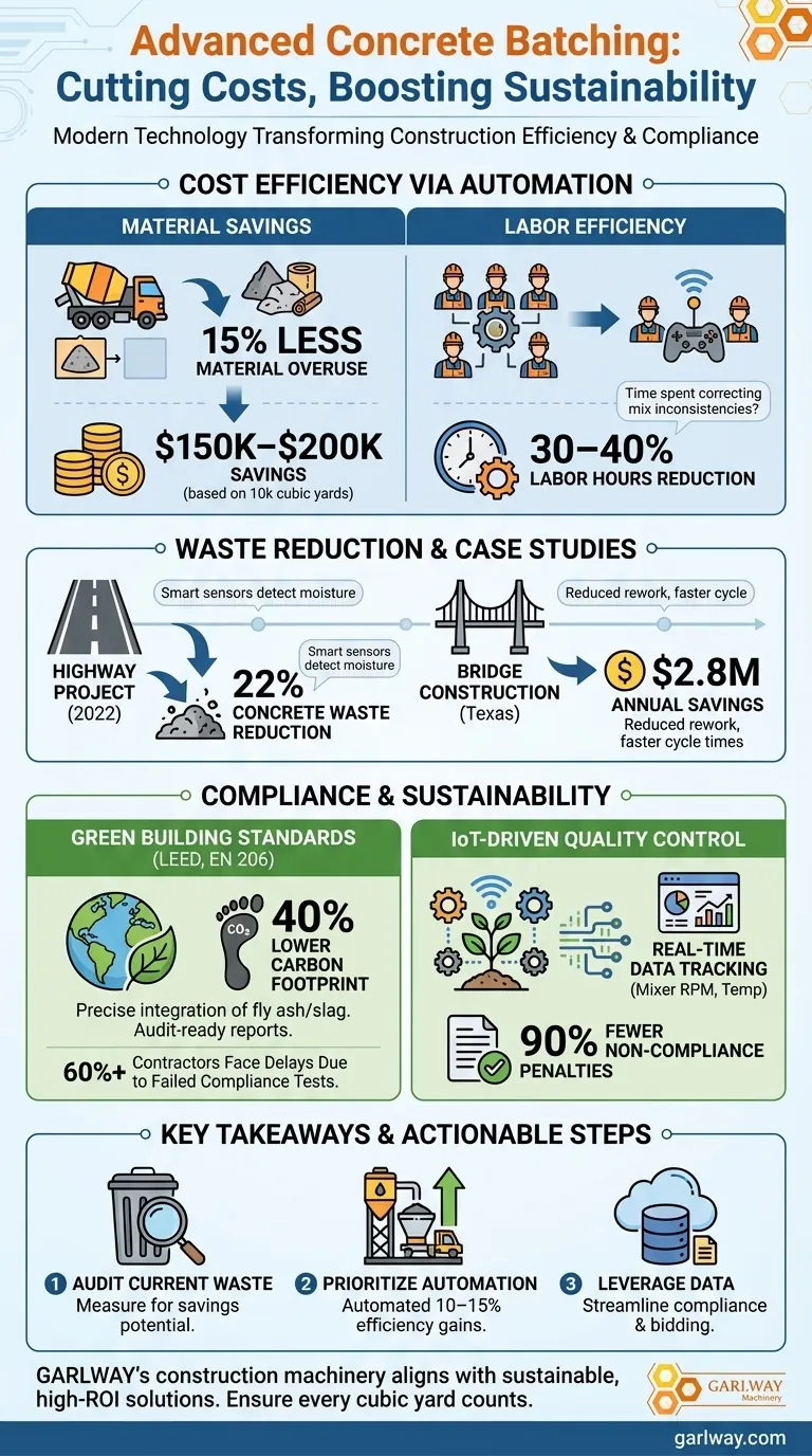 Как передовые технологии дозирования бетона снижают затраты и повышают экологичность Визуальное руководство