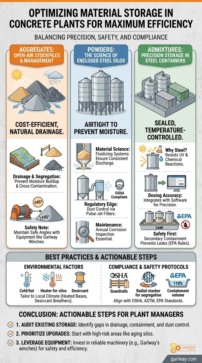 كيفية تحسين تخزين المواد في مصانع الخرسانة لتحقيق أقصى قدر من الكفاءة دليل مرئي