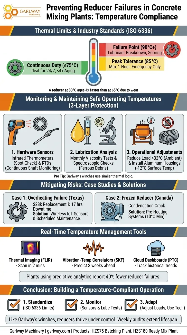 Come prevenire i guasti dei riduttori negli impianti di betonaggio attraverso la conformità alla temperatura Guida Visiva
