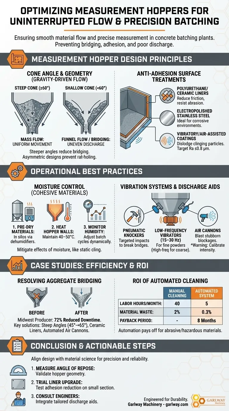كيفية تحسين قواديس القياس لتدفق المواد دون انقطاع والدُفعات الدقيقة دليل مرئي