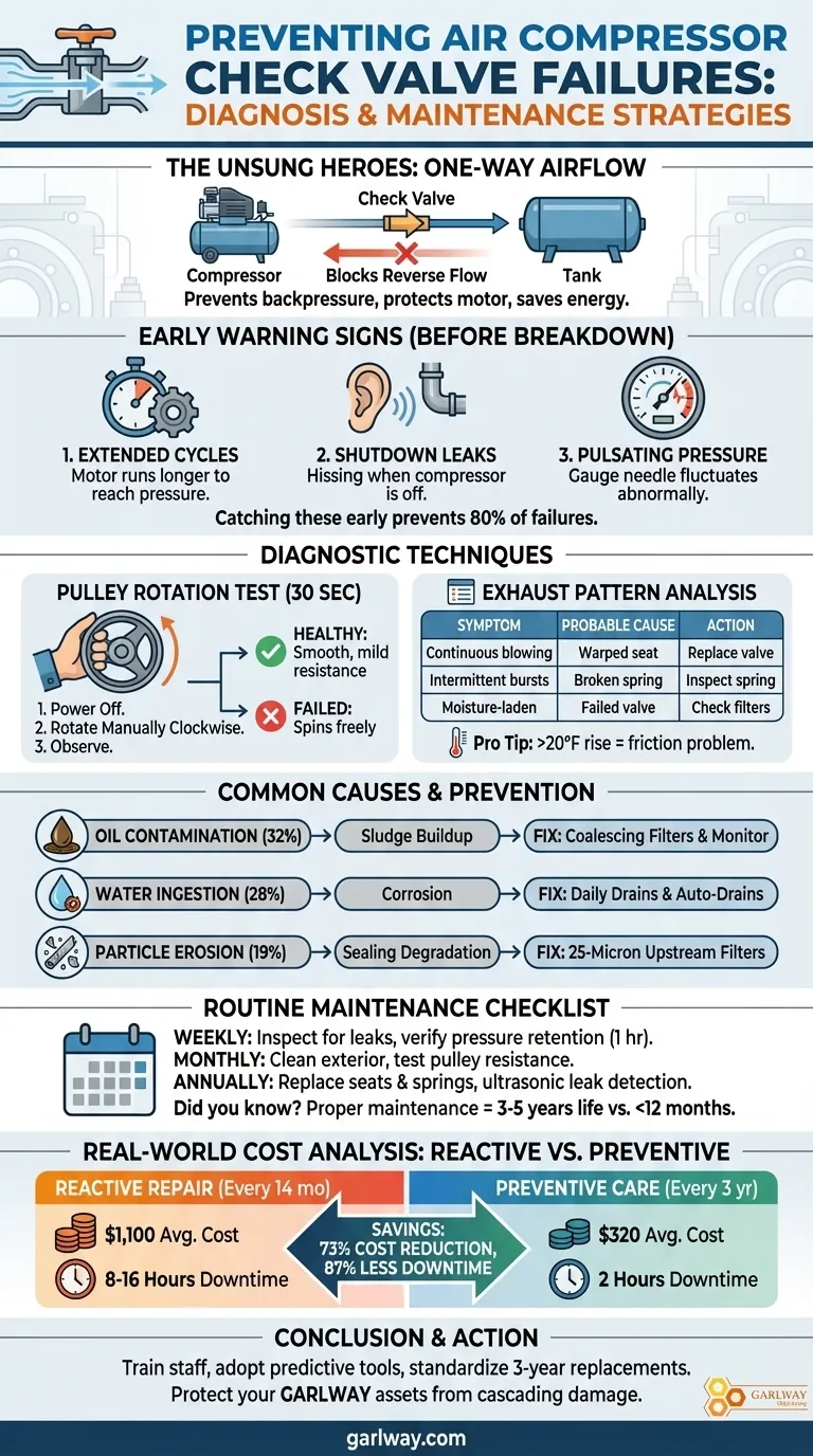 如何防止空气压缩机止回阀故障：诊断与维护策略 图解指南