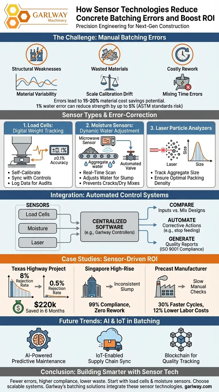 センサー技術がいかにコンクリートバッチ処理のエラーを削減し、ROIを向上させるか ビジュアルガイド