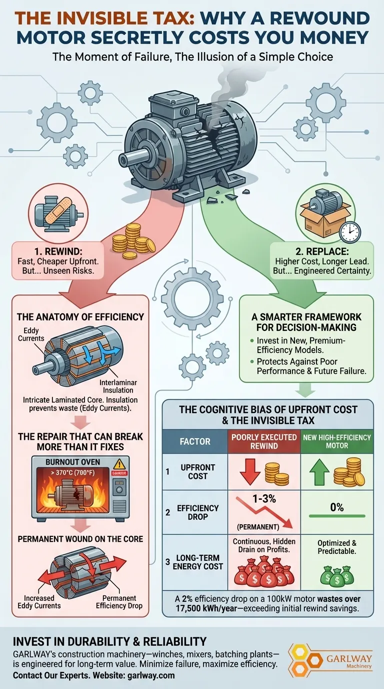 El Impuesto Invisible: Por Qué un Motor Rebovinado Le Cuesta Dinero en Secreto Guía Visual