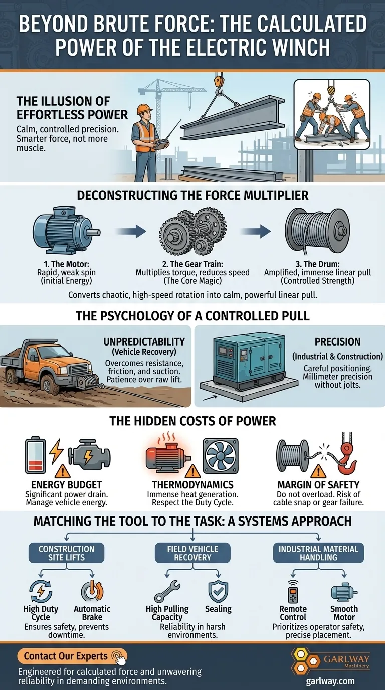 ما وراء القوة الغاشمة: القوة المحسوبة للرافعة الكهربائية دليل مرئي