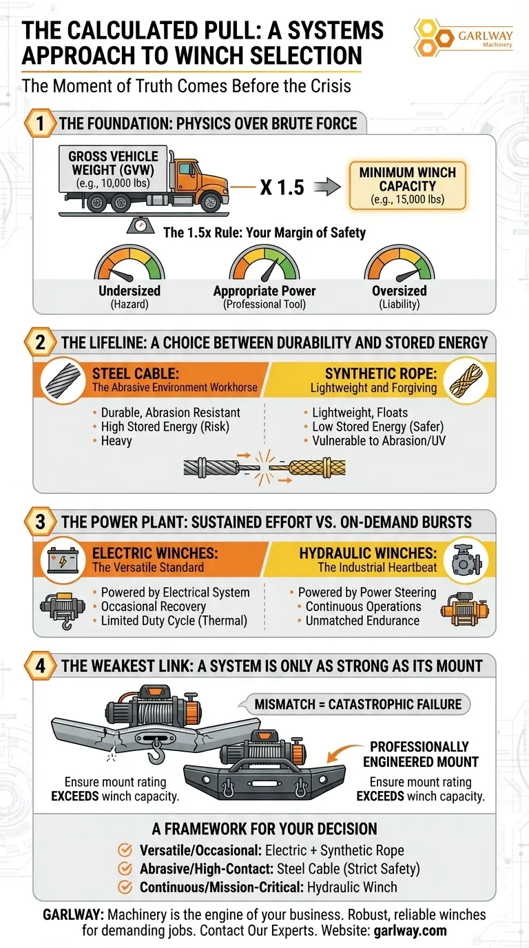 The Calculated Pull: A Systems Approach to Winch Selection Visual Guide