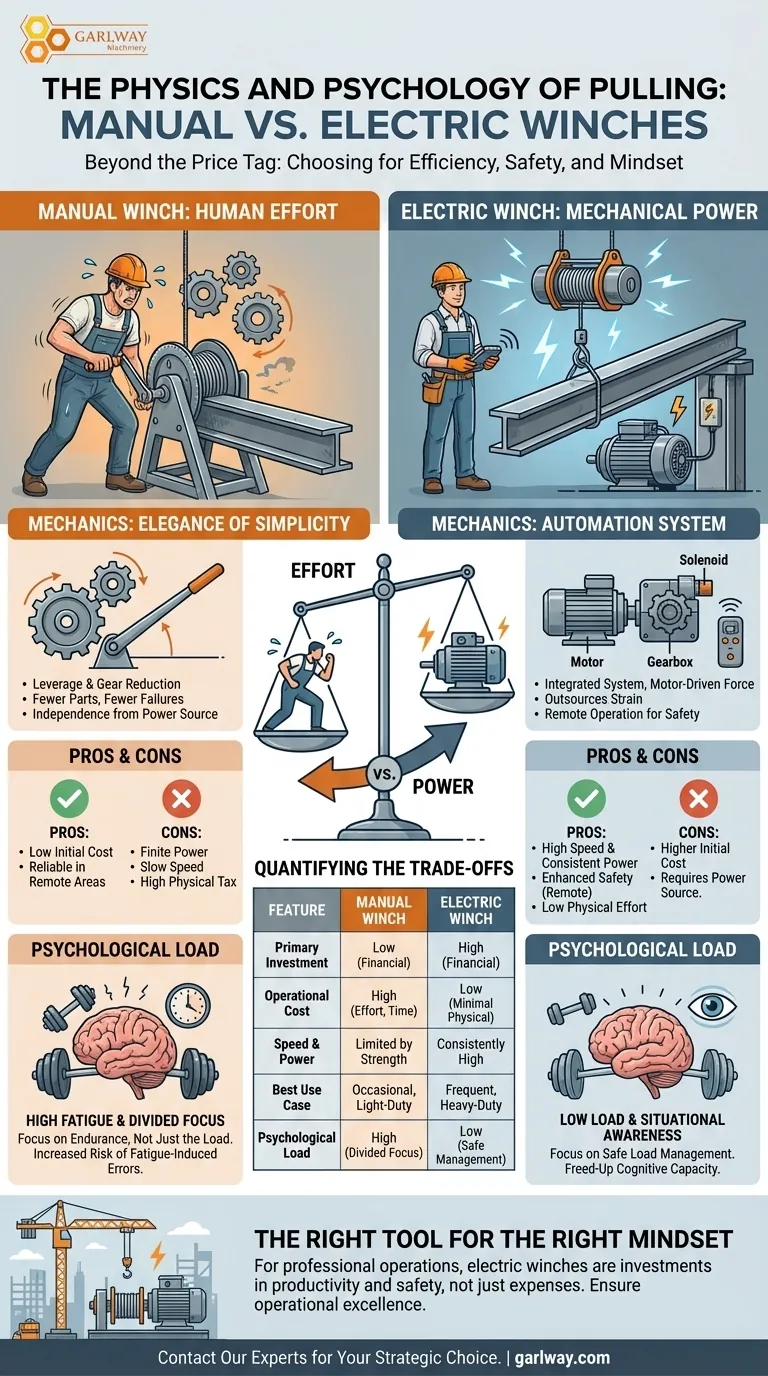 La física y la psicología de la tracción: elija su cabrestante más allá del precio Guía Visual