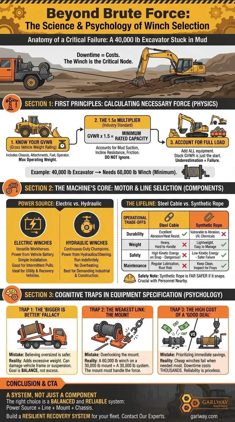 力任せを超えて：ウインチ選定の物理学と心理学 ビジュアルガイド