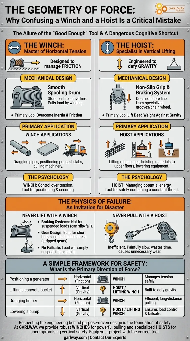 La géométrie de la force : pourquoi confondre un treuil et un palan est une erreur critique Guide Visuel