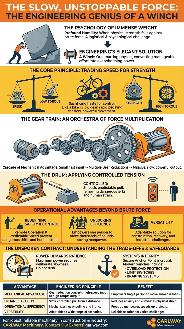 القوة البطيئة التي لا تقاوم: العبقرية الهندسية للرافعة دليل مرئي