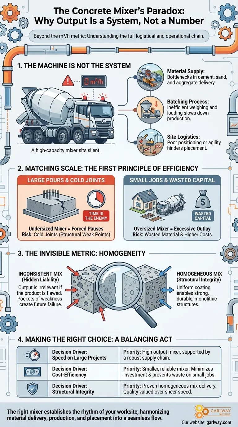 混凝土搅拌机的悖论：为什么产量是一个系统，而不是一个数字 图解指南