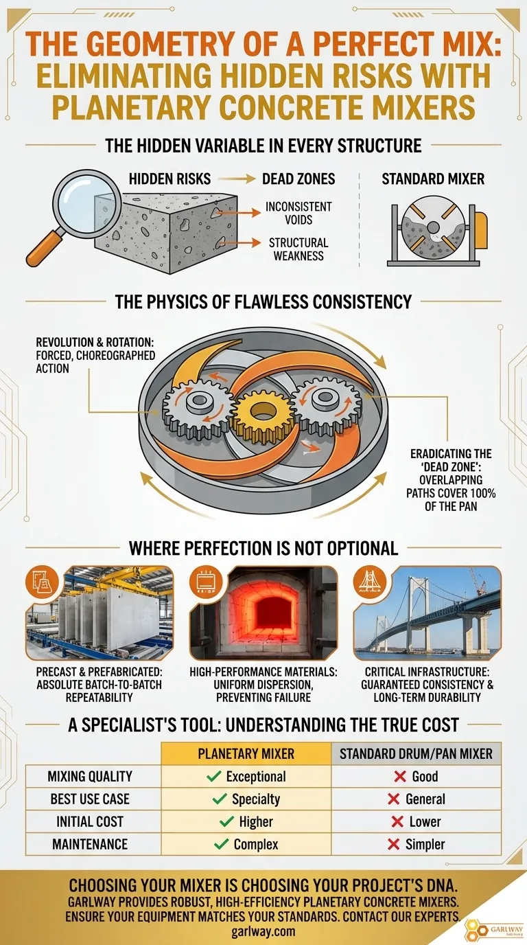 La Geometría de una Mezcla Perfecta: Eliminando Riesgos Ocultos con Mezcladoras Planetarias de Concreto Guía Visual