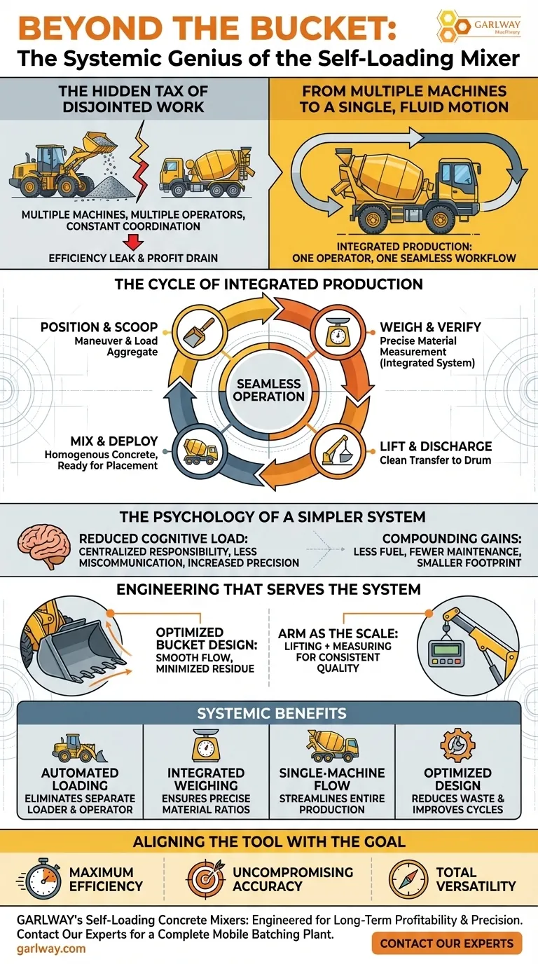 Más allá del cucharón: la genialidad sistémica de la hormigonera autocargable Guía Visual