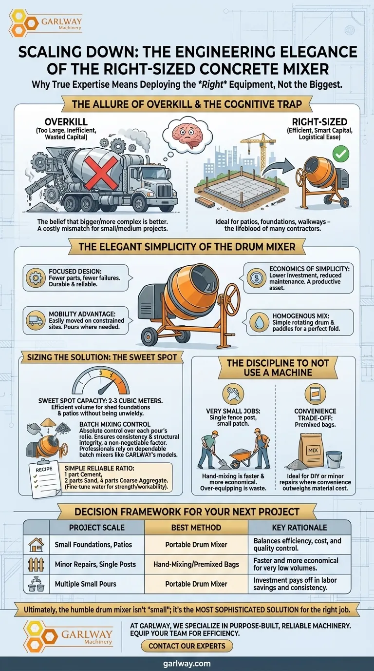 Skalierung nach unten: Die technische Eleganz des richtig dimensionierten Betonmischers Visuelle Anleitung