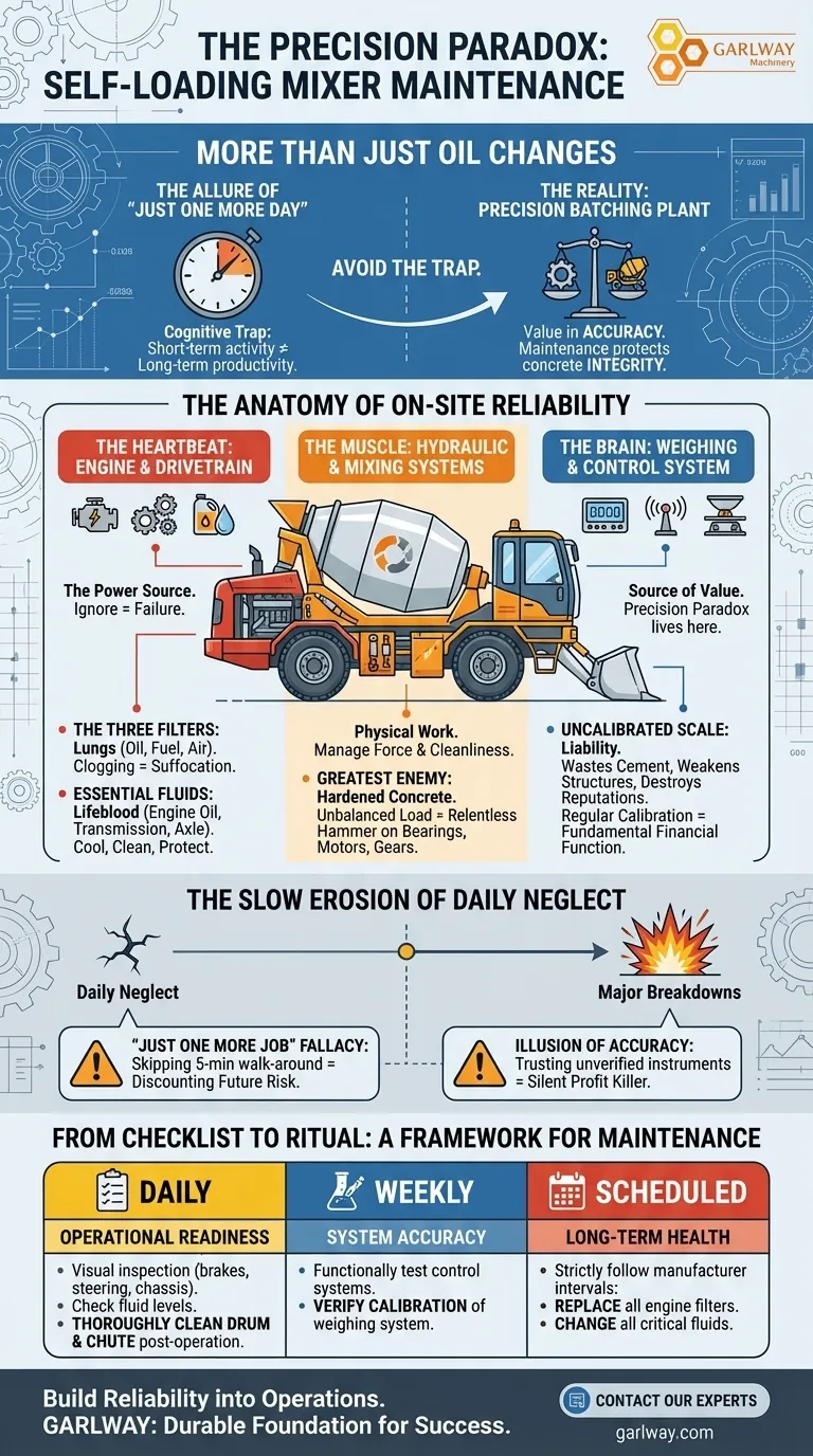 精密さのパラドックス：自己装填式ミキサーのメンテナンスがオイル交換以上の意味を持つ理由 ビジュアルガイド