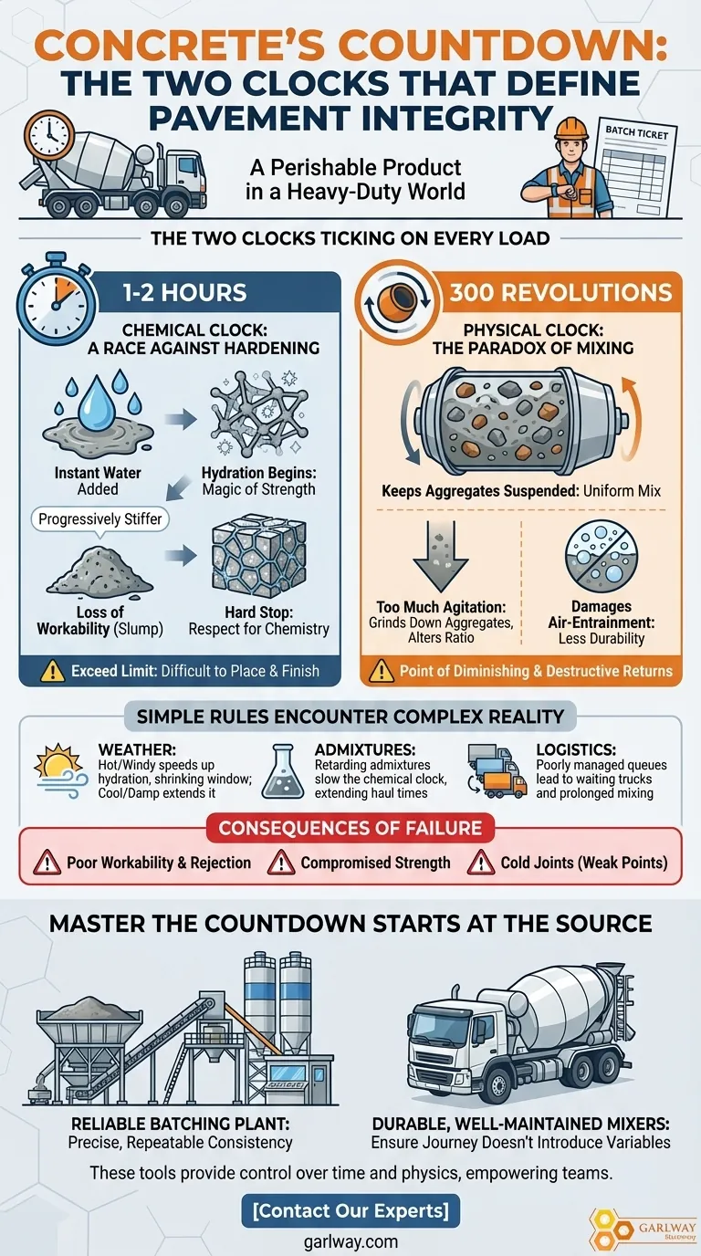 コンクリートのカウントダウン：舗装の完全性を決定する2つの時計 ビジュアルガイド