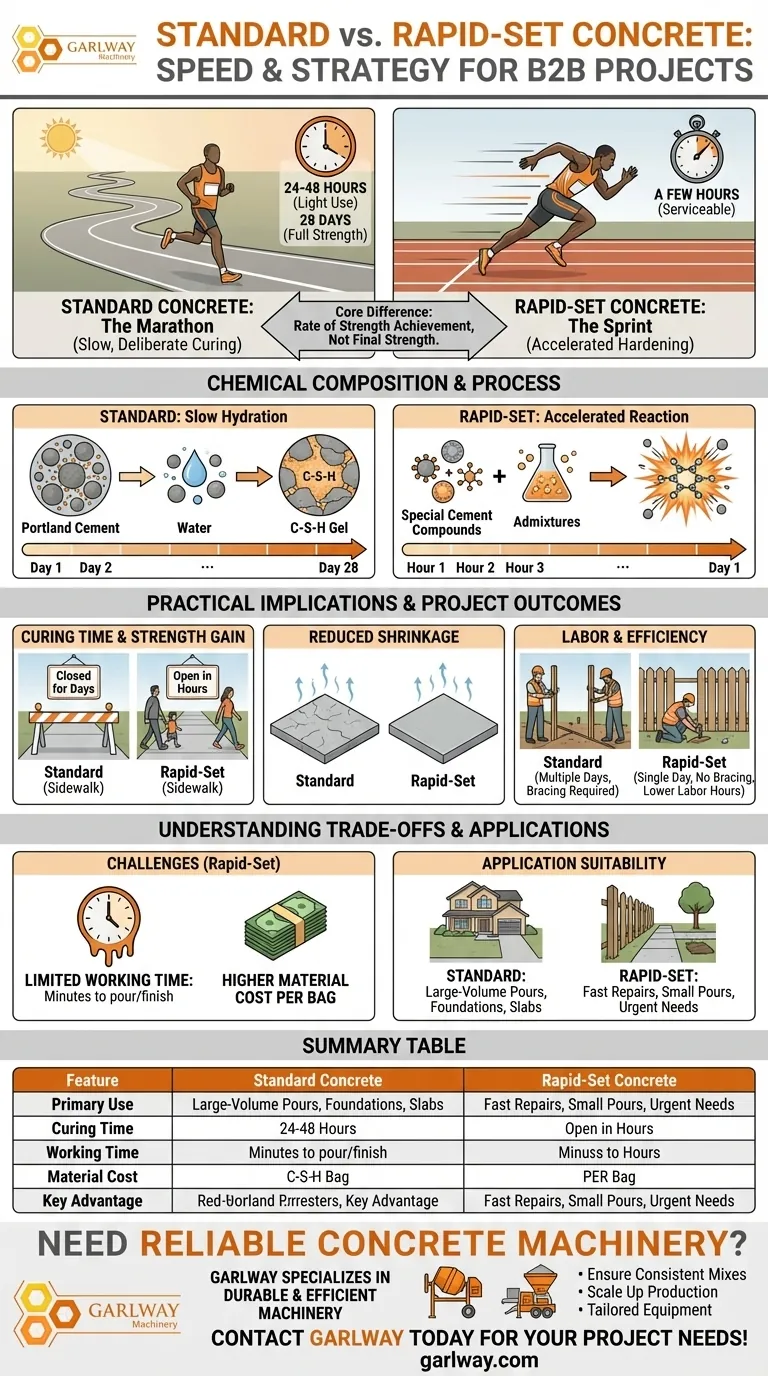 속경성 콘크리트는 일반 콘크리트와 어떻게 다릅니까? 프로젝트 일정에 맞는 적절한 혼합물을 선택하세요. 시각적 가이드