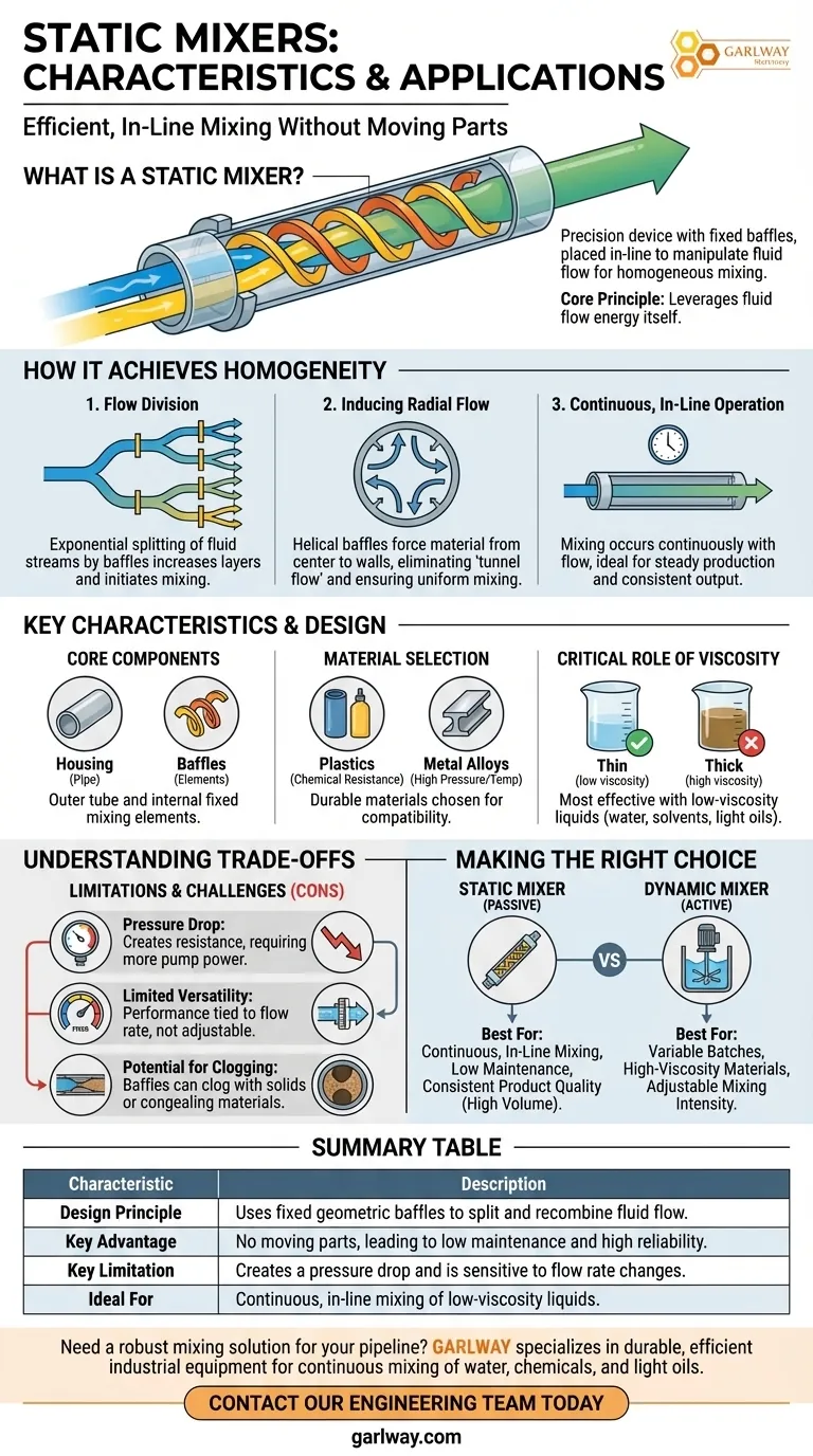 ما هي خصائص وتطبيقات الخلاطات الساكنة؟ دليل للمزج الموثوق به والذي لا يحتاج إلى صيانة دليل مرئي