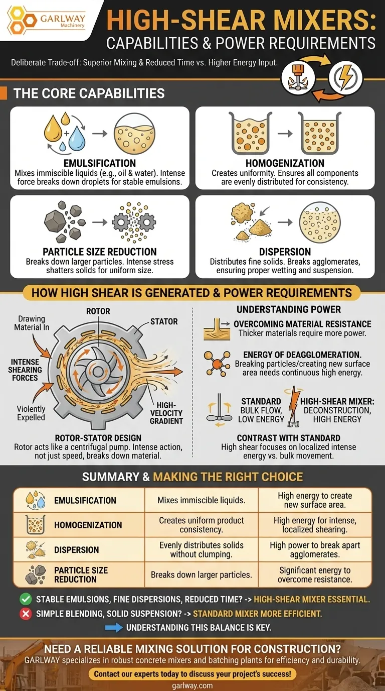 高せん断ミキサーの能力と電力要件とは？優れた混合のためのトレードオフをマスターする ビジュアルガイド