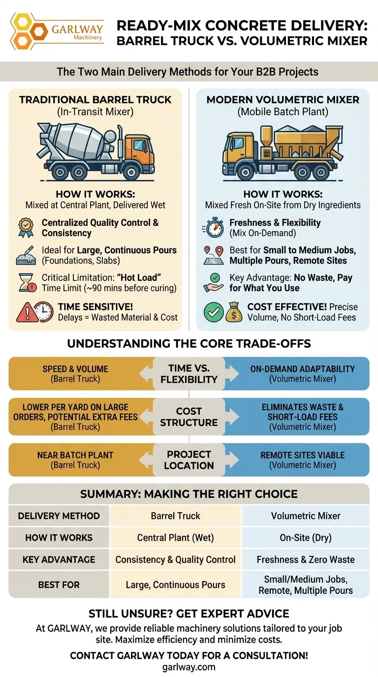 生コンクリートの主な納入方法にはどのようなものがありますか？プロジェクトに合った方法を選びましょう ビジュアルガイド
