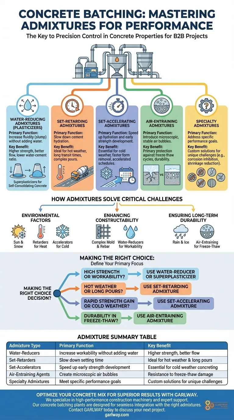 What types of admixtures are used in concrete batching plants? Enhance Performance & Durability Visual Guide