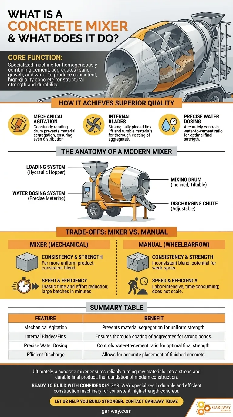 ما هو خلاط الخرسانة وماذا يفعل؟ تحقيق خرسانة متسقة وعالية القوة دليل مرئي
