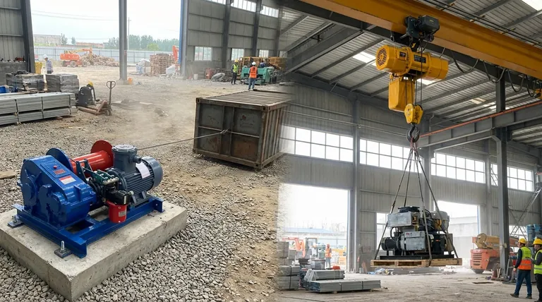 電動ホイストと電動ウインチの違いとは？ 安全性・用途ガイド