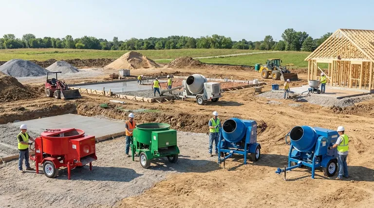 最適な結果を得るために、プロジェクトのニーズに合ったコンクリートミキサーを選ぶ際に考慮すべき要素は何ですか?