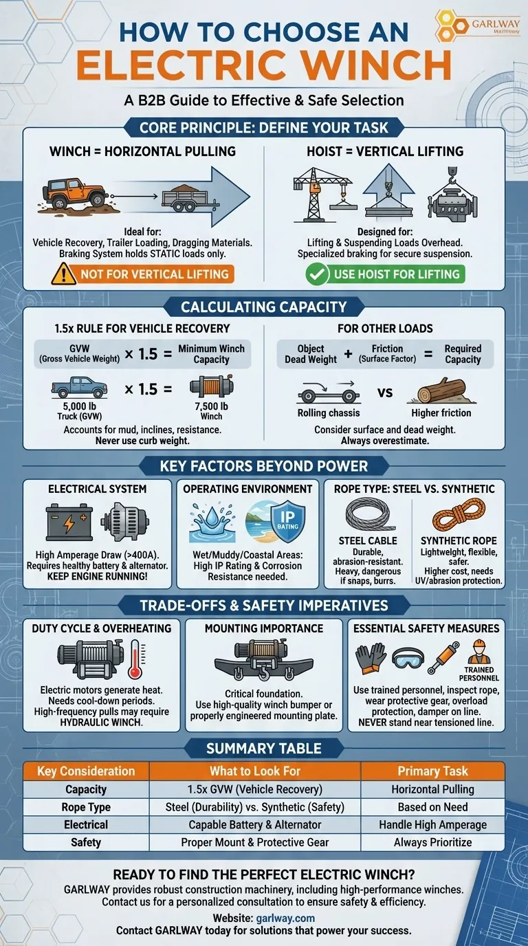 電動ウインチの選び方は？安全で効果的な牽引力を得るためのガイド。 ビジュアルガイド
