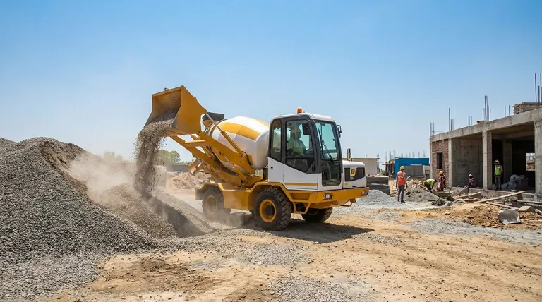 자가 적재 믹서의 주요 작동 원리는 무엇인가요? 현장 콘크리트 효율성 극대화