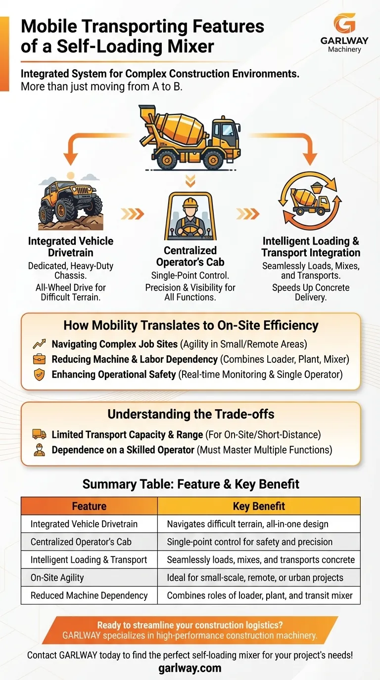 자가 로딩 믹서의 이동식 운송 기능은 무엇인가요? 현장 효율성 증대 시각적 가이드