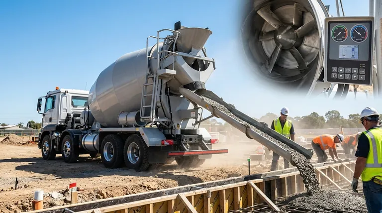 PCC 운송에 사용되는 트럭 믹서의 주요 구성 요소와 기능은 무엇인가요? 건설 전문가를 위한 필수 가이드