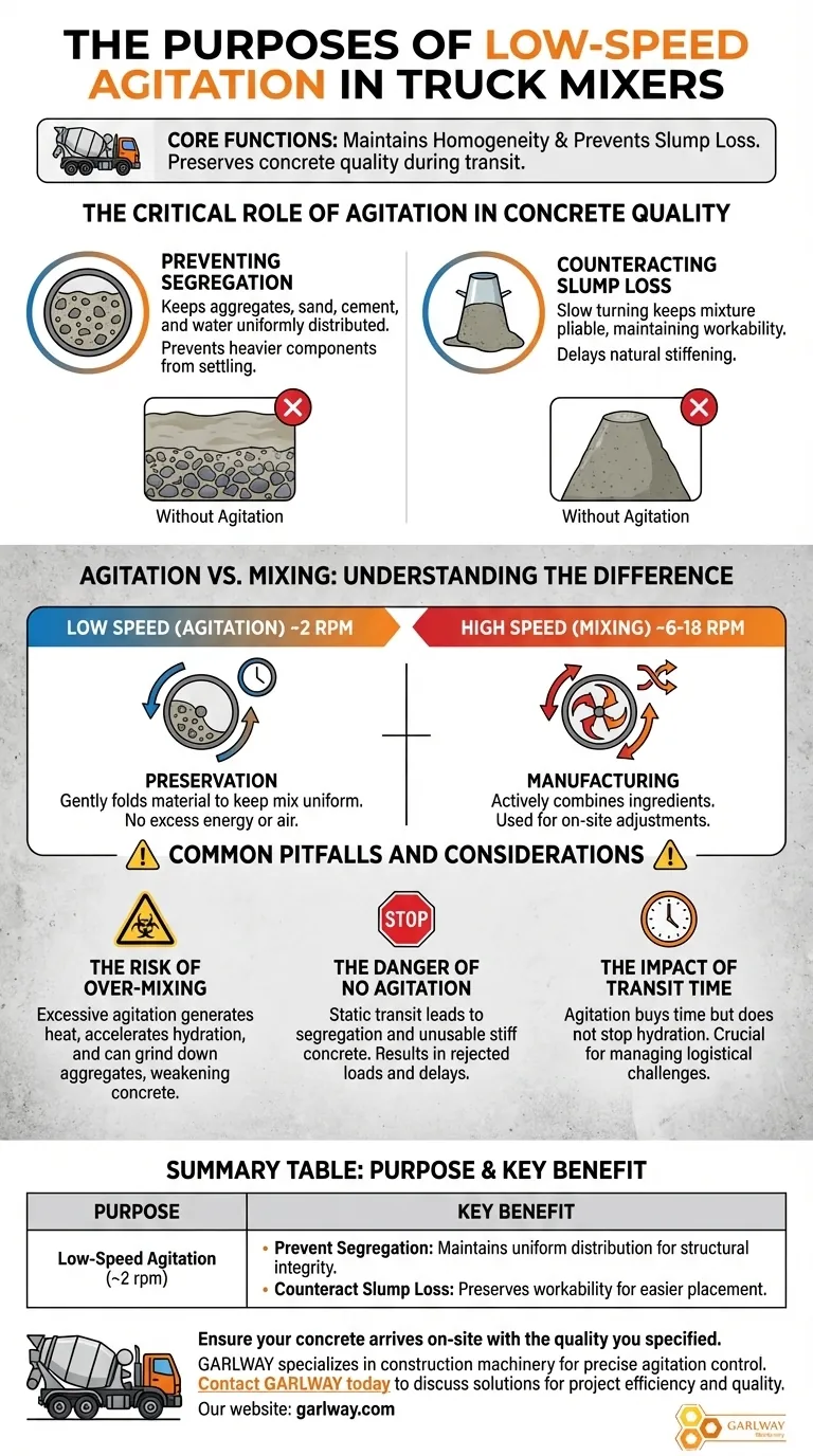 ما هي أغراض التحريك البطيء في خلاطات الشاحنات؟ الحفاظ على جودة الخرسانة أثناء النقل دليل مرئي