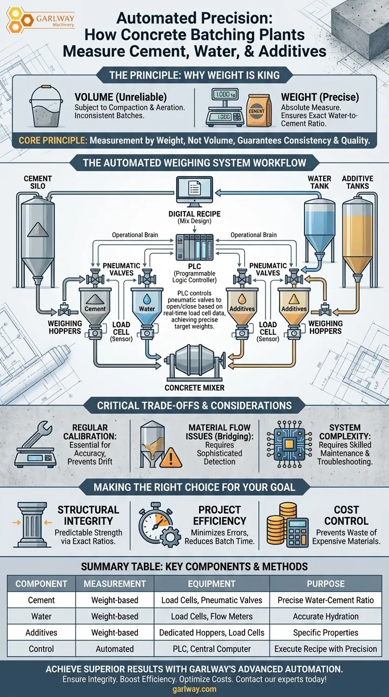 콘크리트 배치 플랜트에서 시멘트, 물, 첨가제는 어떻게 측정됩니까? 우수한 콘크리트 품질을 위한 정밀 계량 시각적 가이드