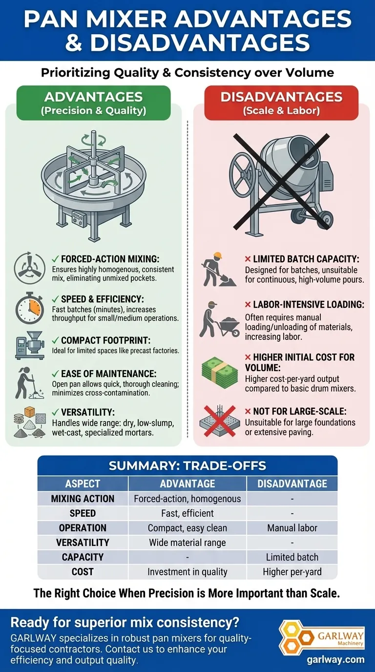 What are the advantages and disadvantages of a pan mixer? Maximize Mix Quality for Your Project Visual Guide