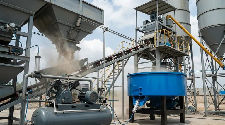콘크리트 배치 플랜트에서 에어 컴프레서의 역할은 무엇인가요? 자동화의 엔진