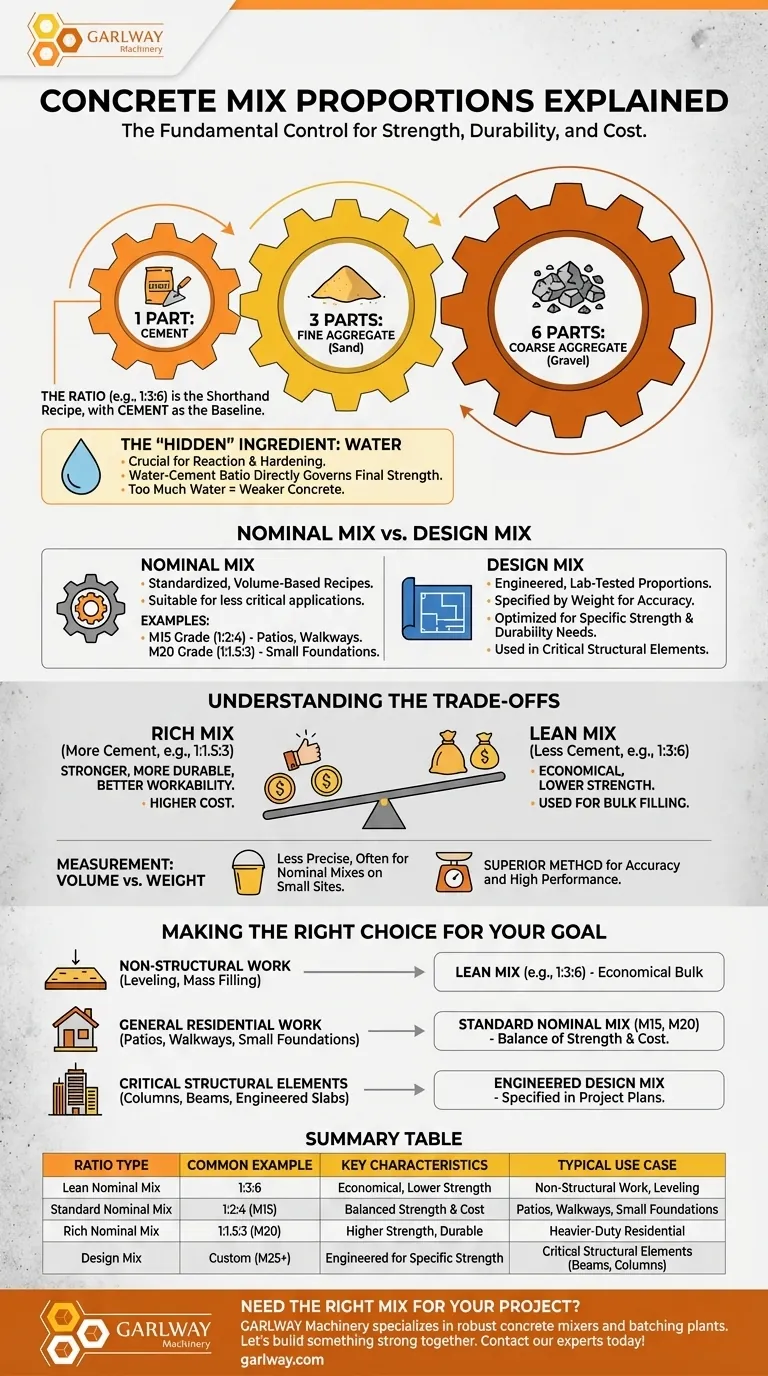 ¿Cómo se expresan las proporciones de la mezcla de concreto? Una guía sobre las proporciones de cemento, arena y grava Guía Visual