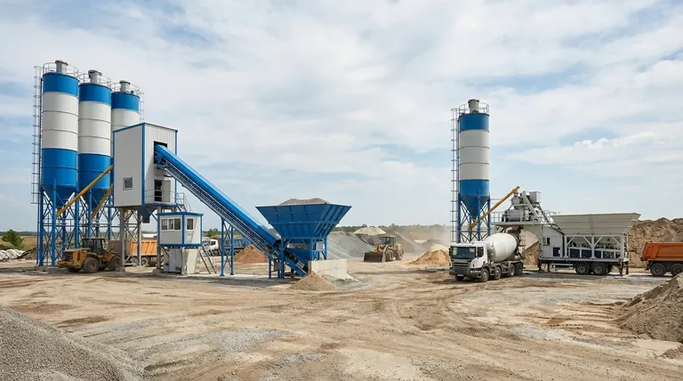 콘크리트 플랜트의 두 가지 주요 유형은 무엇인가요? 프로젝트에 맞는 플랜트 선택하기