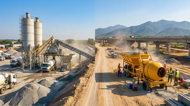 ما هما الأسلوبان الرئيسيان لمصانع الخرسانة؟ اختر المصنع المناسب لمشروعك