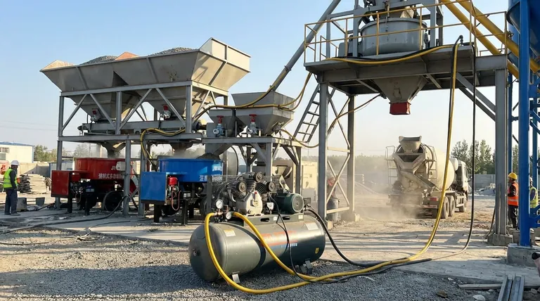 ما هي وظيفة ضاغط الهواء في محطة خلط الخرسانة؟ القوة الكامنة وراء الخلط الآلي