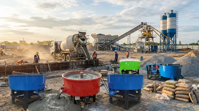 언급된 콘크리트 믹서의 주요 유형은 무엇인가요? 프로젝트에 완벽한 믹서를 찾아보세요.