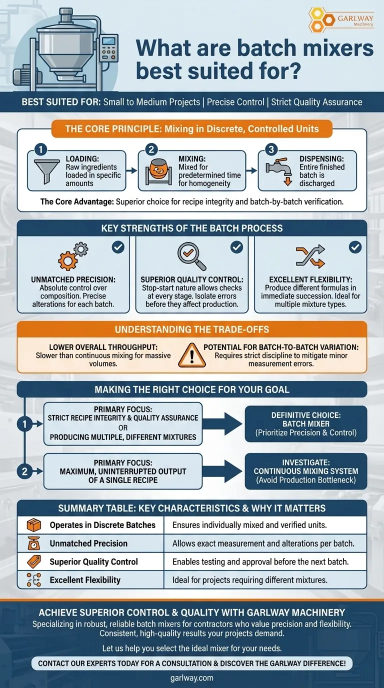 배치 믹서는 무엇에 가장 적합합니까? 프로젝트의 정밀도 및 품질 극대화 시각적 가이드