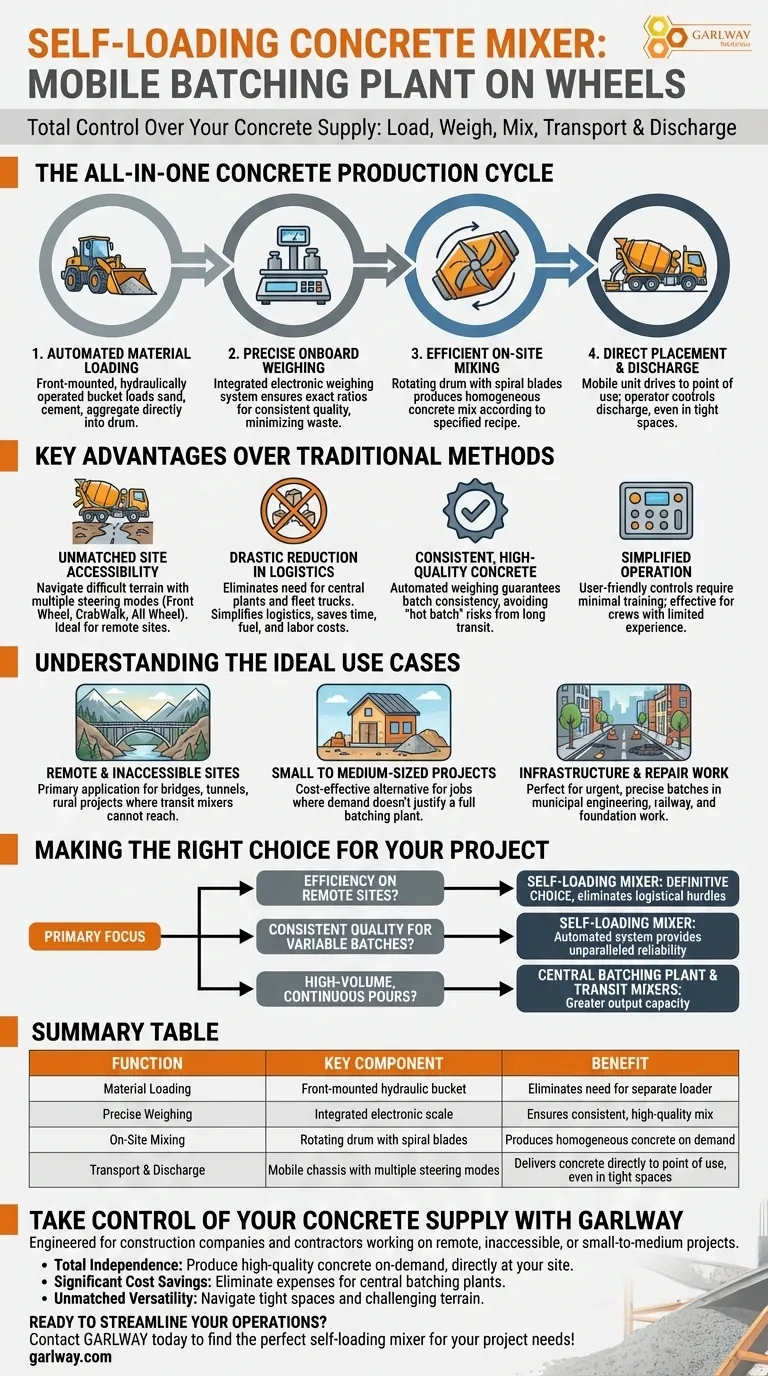 Как работают самоходные бетоносмесители? Обеспечьте производство бетона на месте и свободу логистики Визуальное руководство