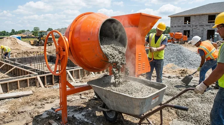틸팅 드럼 믹서의 장점은 무엇인가요? 단단한 콘크리트의 빠르고 제어된 배출 달성