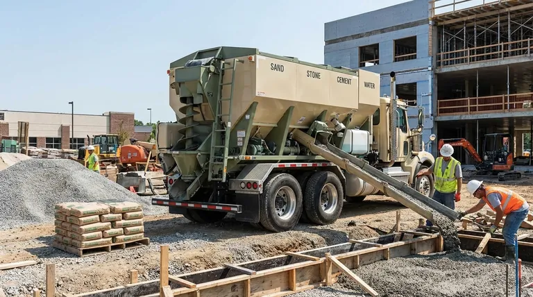 부피 믹서는 무엇이며 장점은 무엇인가요? 낭비 없이 주문 즉시 콘크리트 생산