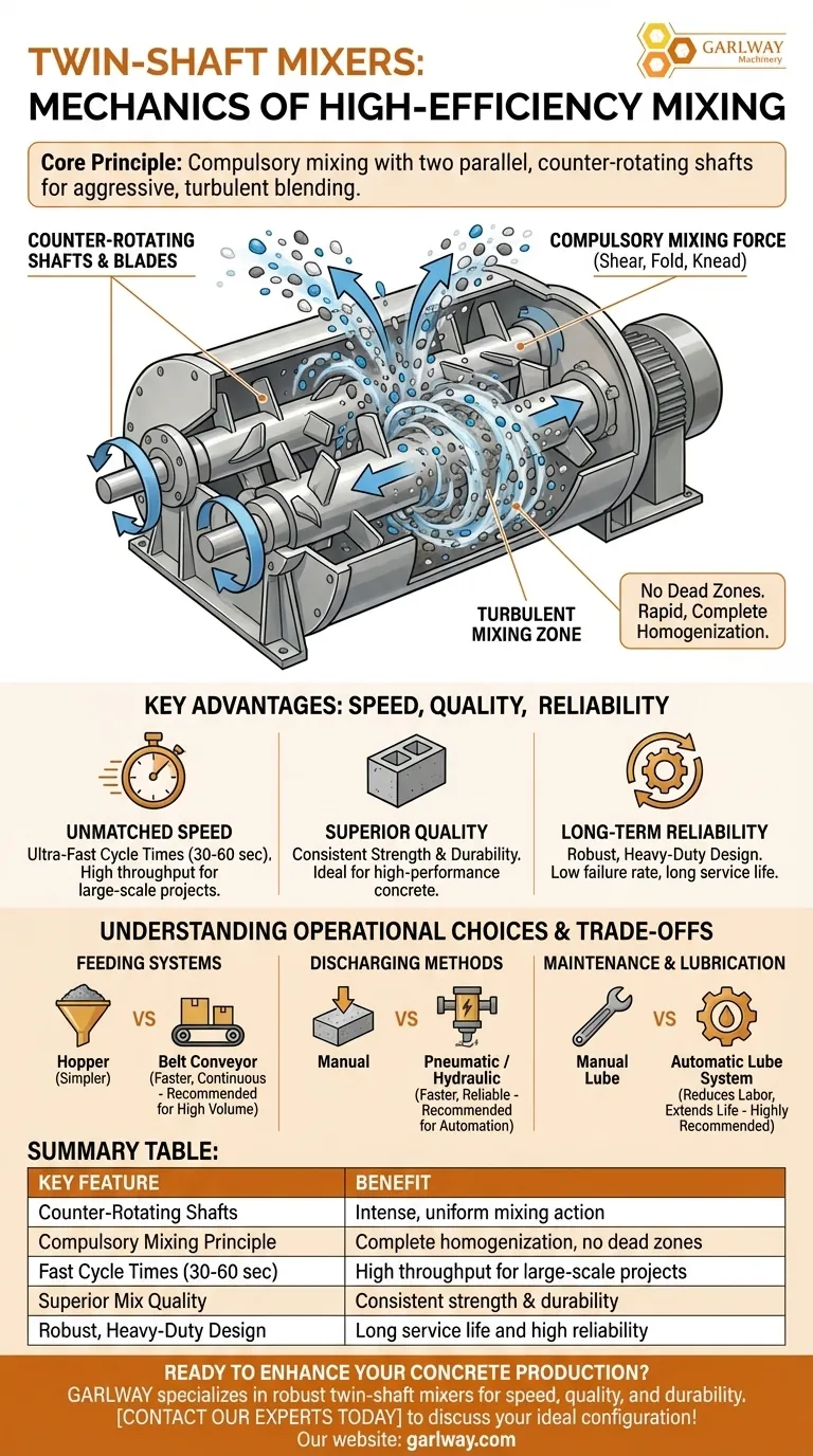 트윈 샤프트 믹서는 무엇이며 왜 효율적인가요? 우수한 콘크리트 품질 및 속도 달성 시각적 가이드