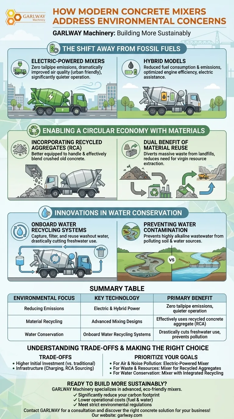 Wie gehen moderne Betonmischer auf Umweltbedenken ein? Erreichen Sie nachhaltige Bauziele Visuelle Anleitung