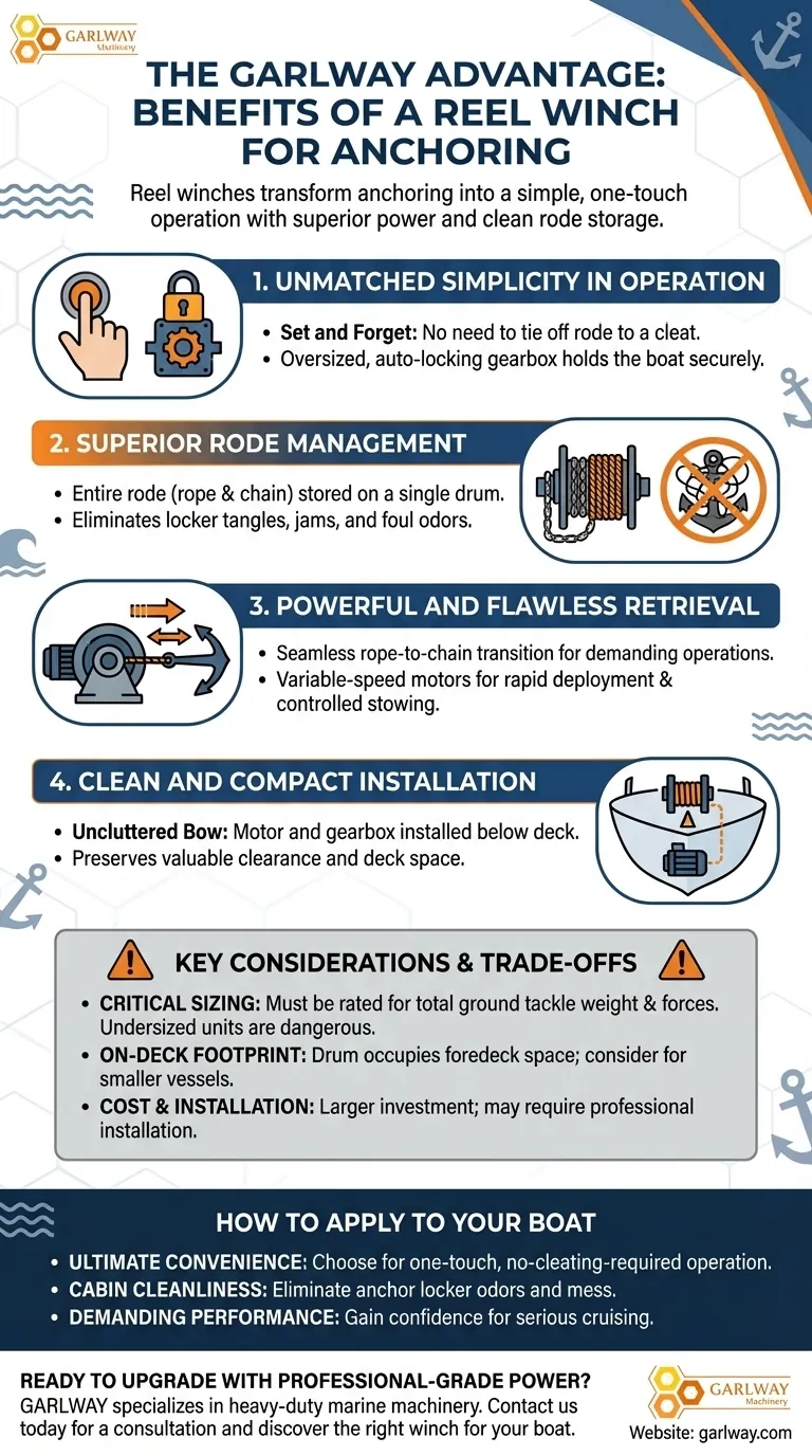 ما هي فوائد استخدام ونش بكرة للإرساء؟ تحقيق إرساء خالٍ من المتاعب وخالٍ من التشابك دليل مرئي