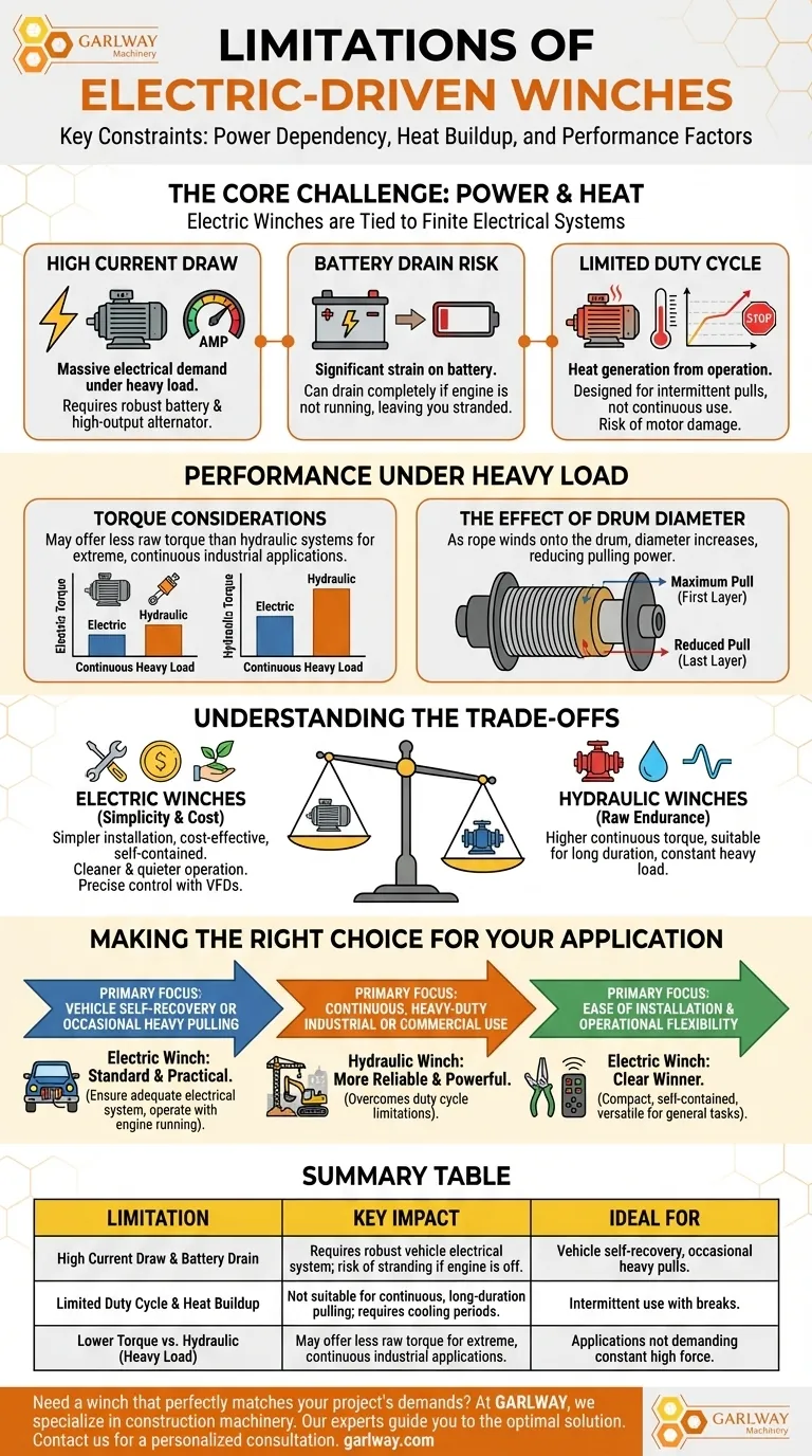 ما هي قيود الرافعات الكهربائية؟ فهم المقايضات بين الطاقة والحرارة والأداء دليل مرئي